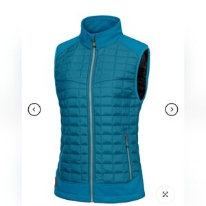 Little Donkey Andy Women's Lightweight Running Golf Puffer Vest Blue Size L
